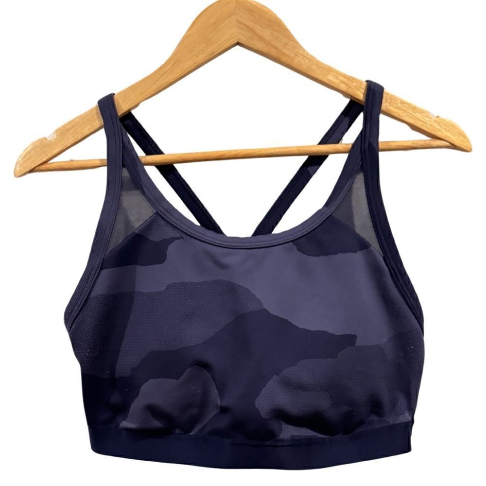 Aerie Navy Camo Racerback Sports Bra Size XL